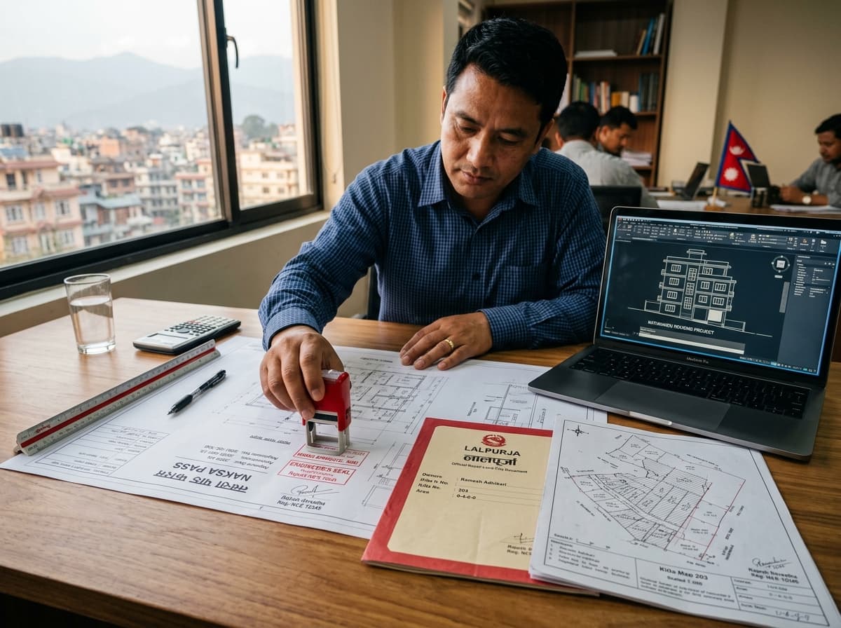 Naksa Pass Municipal Drawings and Malpot Lalpurja Land Document Processing